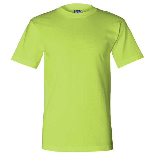 Bayside Unisex Union-Made T-Shirt, Lime Green, Front view