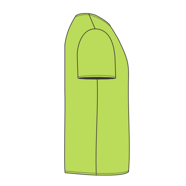 Bayside Unisex Union-Made T-Shirt, Lime Green, Right Sleeve (Short) view