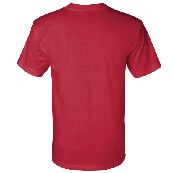 Bayside Unisex Union-Made T-Shirt, Red, Back view