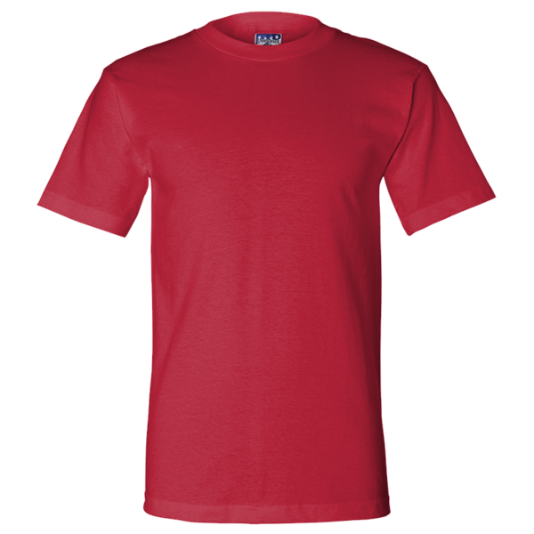 Bayside Unisex Union-Made T-Shirt, Red, Front view