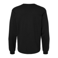 Bella + Canvas 6 oz. Heavyweight Long Sleeve Tee, Black, Back view