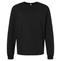 Bella + Canvas 6 oz. Heavyweight Long Sleeve Tee, Black, Front view