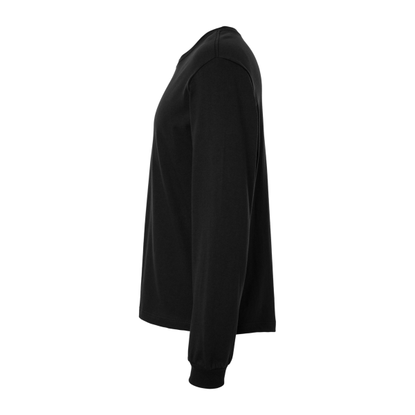 Bella + Canvas 6 oz. Heavyweight Long Sleeve Tee, Black, Left Sleeve view