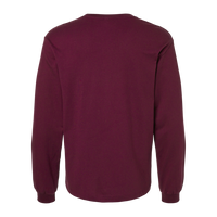 Bella + Canvas 6 oz. Heavyweight Long Sleeve Tee, Maroon, Back view
