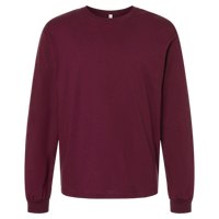 Bella + Canvas 6 oz. Heavyweight Long Sleeve Tee, Maroon, Front view