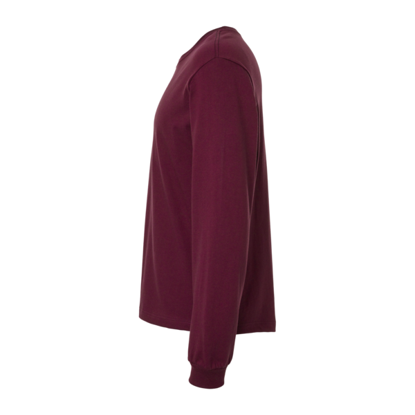 Bella + Canvas 6 oz. Heavyweight Long Sleeve Tee, Maroon, Left Sleeve view