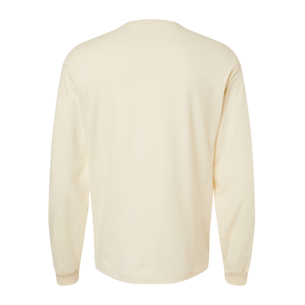 Bella + Canvas 6 oz. Heavyweight Long Sleeve Tee, Natural, Back view