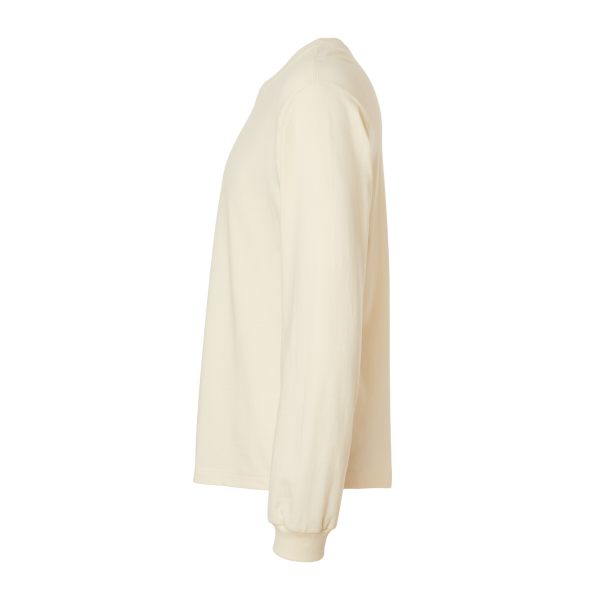 Bella + Canvas 6 oz. Heavyweight Long Sleeve Tee, Natural, Left Sleeve view