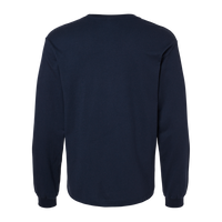 Bella + Canvas 6 oz. Heavyweight Long Sleeve Tee, Navy, Back view