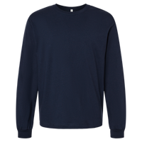 Bella + Canvas 6 oz. Heavyweight Long Sleeve Tee, Navy, Front view