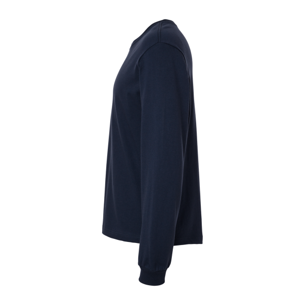 Bella + Canvas 6 oz. Heavyweight Long Sleeve Tee, Navy, Left Sleeve view