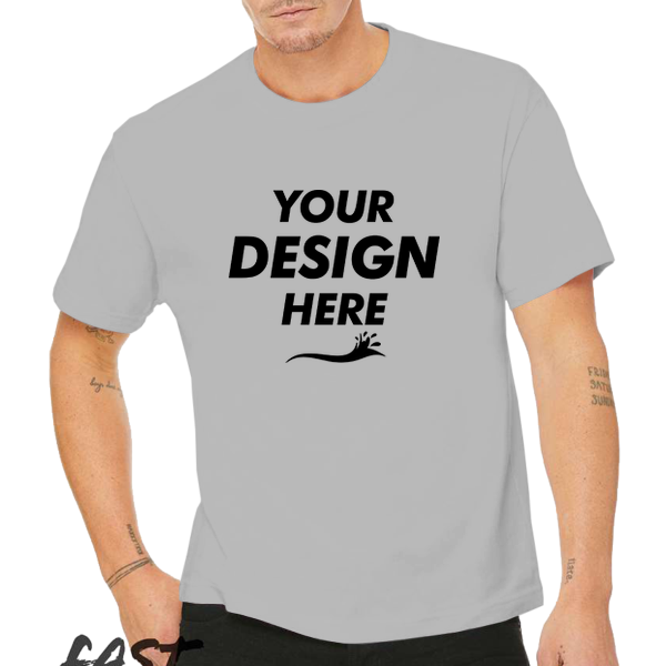 Bella + Canvas 6 oz. Heavyweight Tee, Athletic Heather, Front view, Mockup