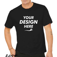Bella + Canvas 6 oz. Heavyweight Tee, Black, Front view, Mockup