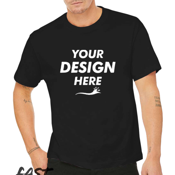 Bella + Canvas 6 oz. Heavyweight Tee, Black, Front view, Mockup