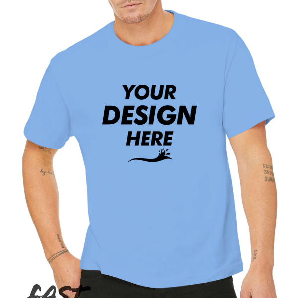 Bella + Canvas 6 oz. Heavyweight Tee, Carolina Blue, Front view, Mockup