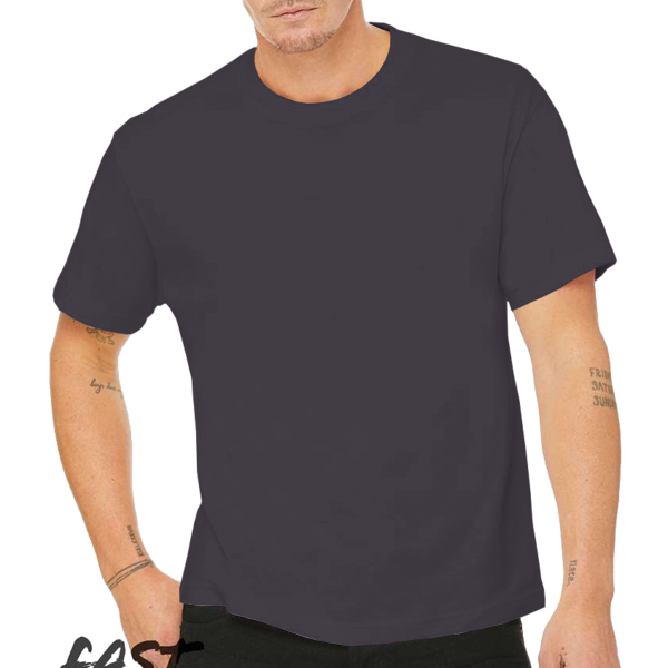 Bella + Canvas 6 oz. Heavyweight Tee, Dark Grey, Front view