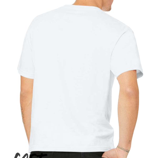 Bella + Canvas 6 oz. Heavyweight Tee, White, Back view