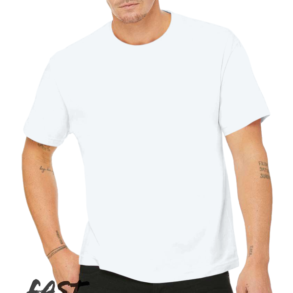Bella + Canvas 6 oz. Heavyweight Tee, White, Front view