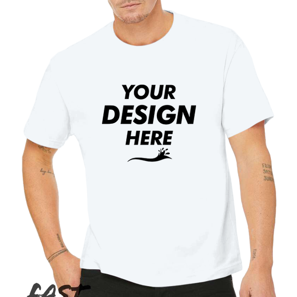 Bella + Canvas 6 oz. Heavyweight Tee, White, Front view, Mockup