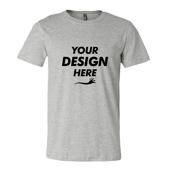 Bella + Canvas CVC Jersey Tee, Athletic Heather, Front view, Mockup