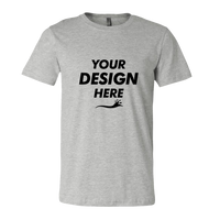 Bella + Canvas CVC Jersey Tee, Athletic Heather, Front view, Mockup