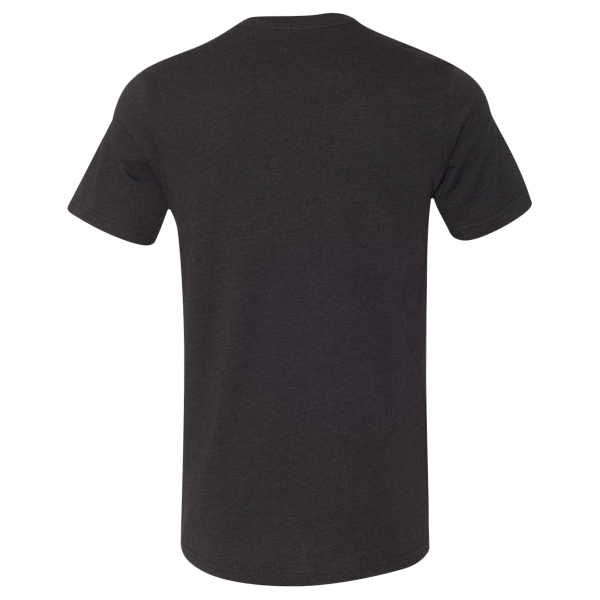 Bella + Canvas CVC Jersey Tee, Black Heather, Back view