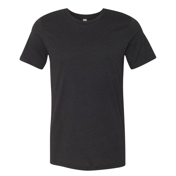 Bella + Canvas CVC Jersey Tee, Black Heather, Front view