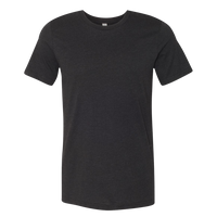 Bella + Canvas CVC Jersey Tee, Black Heather, Front view