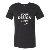 Bella + Canvas CVC Jersey Tee, Black Heather, Front view, Mockup