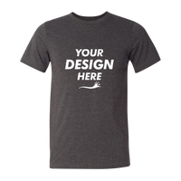 Bella + Canvas CVC Jersey Tee, Dark Grey Heather, Front view, Mockup
