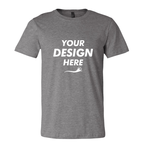 Bella + Canvas CVC Jersey Tee, Deep Heather, Front view, Mockup