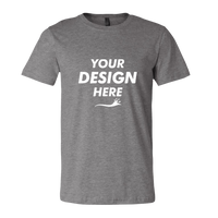 Bella + Canvas CVC Jersey Tee, Deep Heather, Front view, Mockup