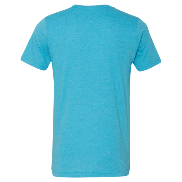 Bella + Canvas CVC Jersey Tee, Heather Aqua, Back view