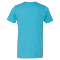 Bella + Canvas CVC Jersey Tee, Heather Aqua, Back view