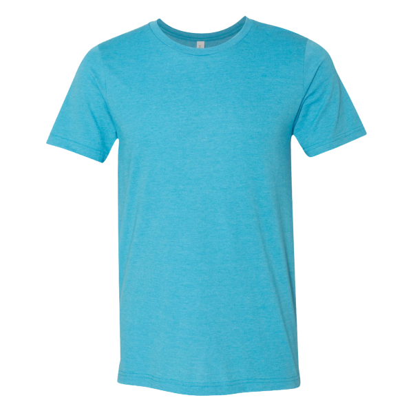 Bella + Canvas CVC Jersey Tee, Heather Aqua, Front view