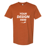 Bella + Canvas CVC Jersey Tee, Heather Autumn, Front view, Mockup