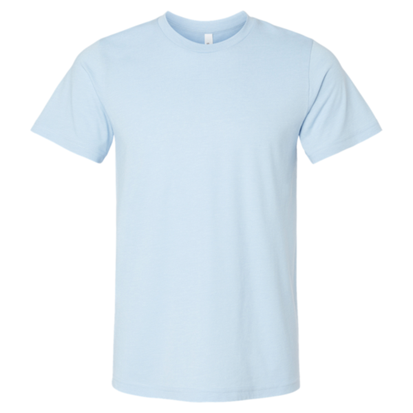 Bella + Canvas CVC Jersey Tee, Heather Baby Blue, Front view