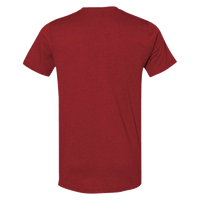 Bella + Canvas CVC Jersey Tee, Heather Canvas Red, Back view