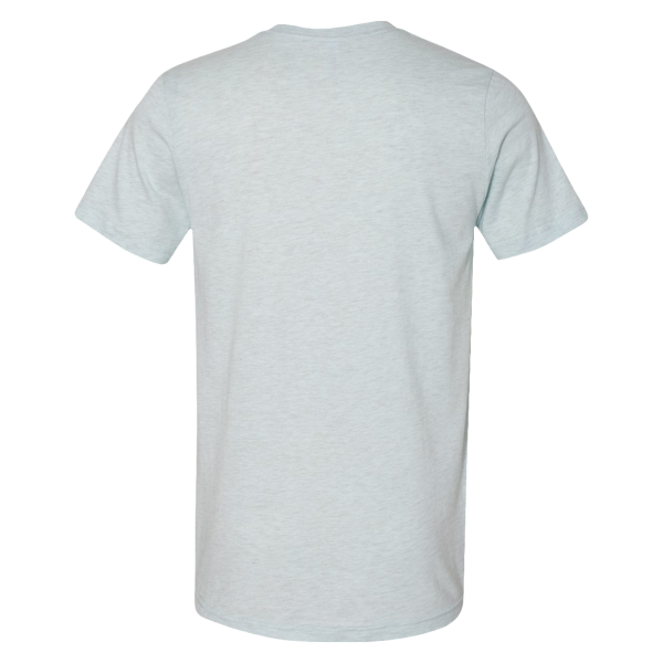 Bella + Canvas CVC Jersey Tee, Heather Prism Ice Blue, Back view