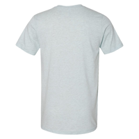 Bella + Canvas CVC Jersey Tee, Heather Prism Ice Blue, Back view