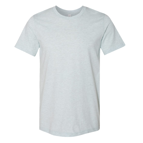 Bella + Canvas CVC Jersey Tee, Heather Prism Ice Blue, Front view