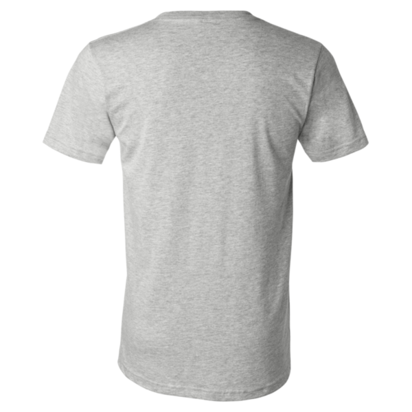 Bella + Canvas Heather CVC V-Neck Tee, Athletic Heather, Back view