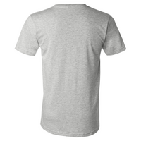Bella + Canvas Heather CVC V-Neck Tee, Athletic Heather, Back view