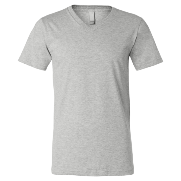 Bella + Canvas Heather CVC V-Neck Tee, Athletic Heather, Front view