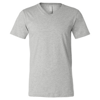 Bella + Canvas Heather CVC V-Neck Tee, Athletic Heather, Front view