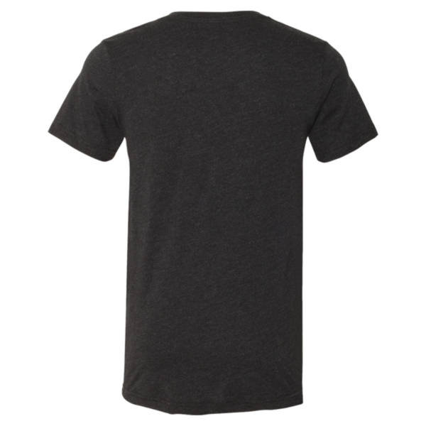 Bella + Canvas Heather CVC V-Neck Tee, Black Heather, Back view