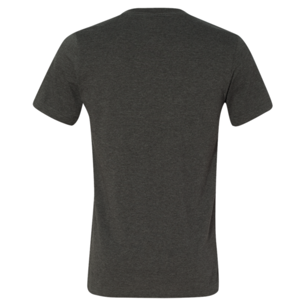 Bella + Canvas Heather CVC V-Neck Tee, Dark Grey Heather, Back view