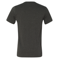 Bella + Canvas Heather CVC V-Neck Tee, Dark Grey Heather, Back view
