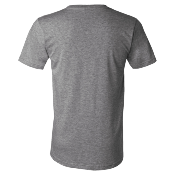 Bella + Canvas Heather CVC V-Neck Tee, Deep Heather, Back view