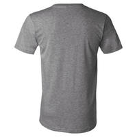 Bella + Canvas Heather CVC V-Neck Tee, Deep Heather, Back view